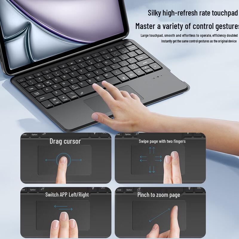 Zhi Si Hui Magnetic Detachable Bluetooth Keyboard Case for Apple iPad