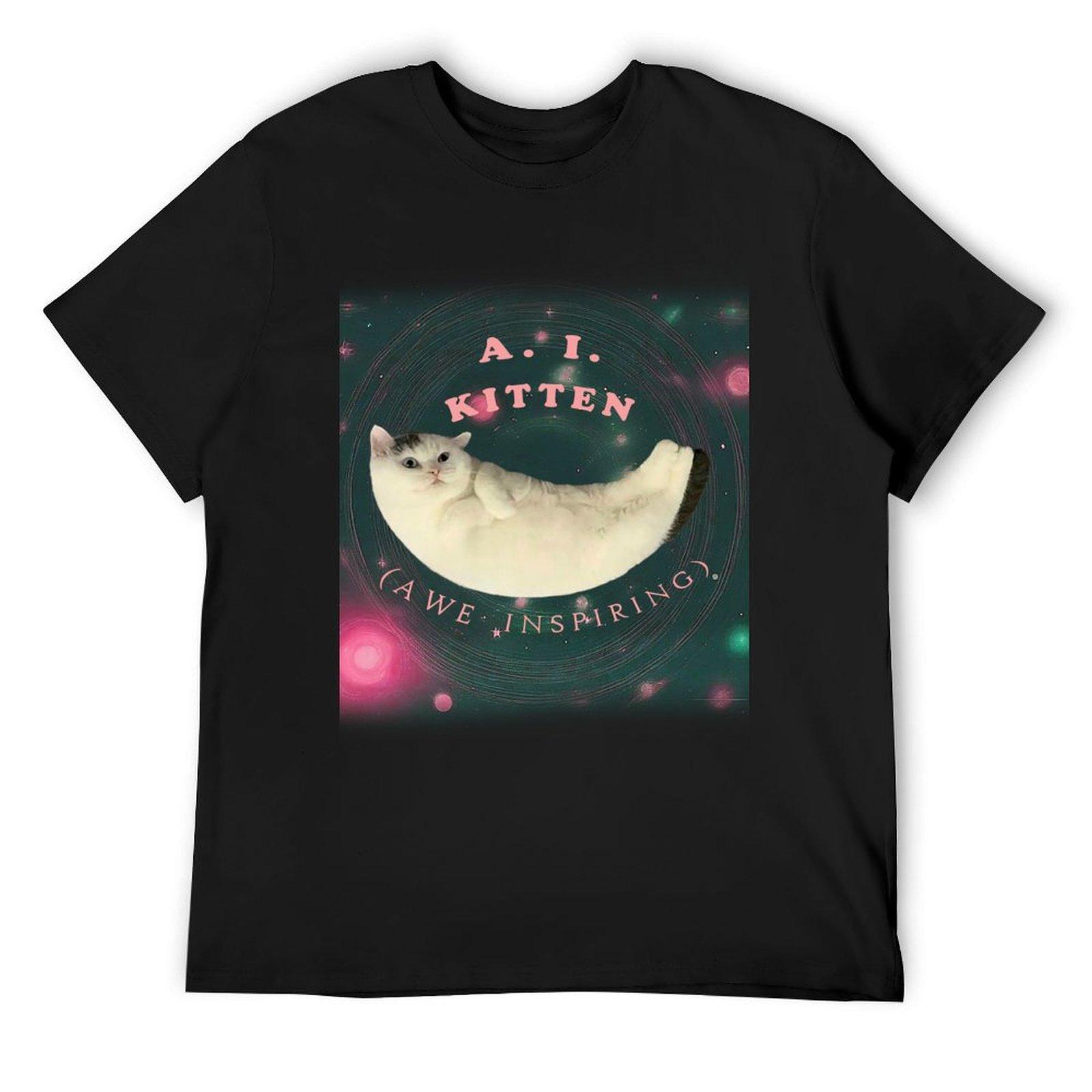 

Awe Inspiring Kitten T-Shirt Aesthetic clothing shirts graphic tees rapper graphic tees vintage t shirts Men s t shirts 4XL