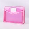 A4 Transparent Large Capacity Snap Button File Bag for Office and Student Documents