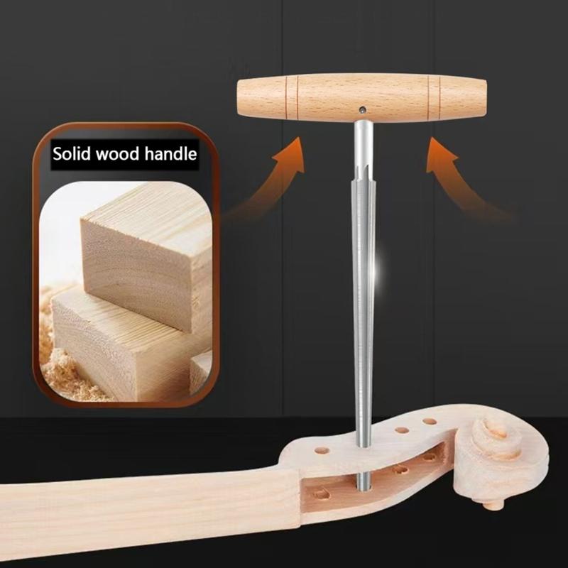 Praktisches Geigenreibahlenwerkzeug Edelstahl Korrosionsbeständiges Design Geeignet für Geigenwirbellochvergrößerung