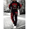 Fashion Skull 3D Print Hoodie Sweatpants Set Men