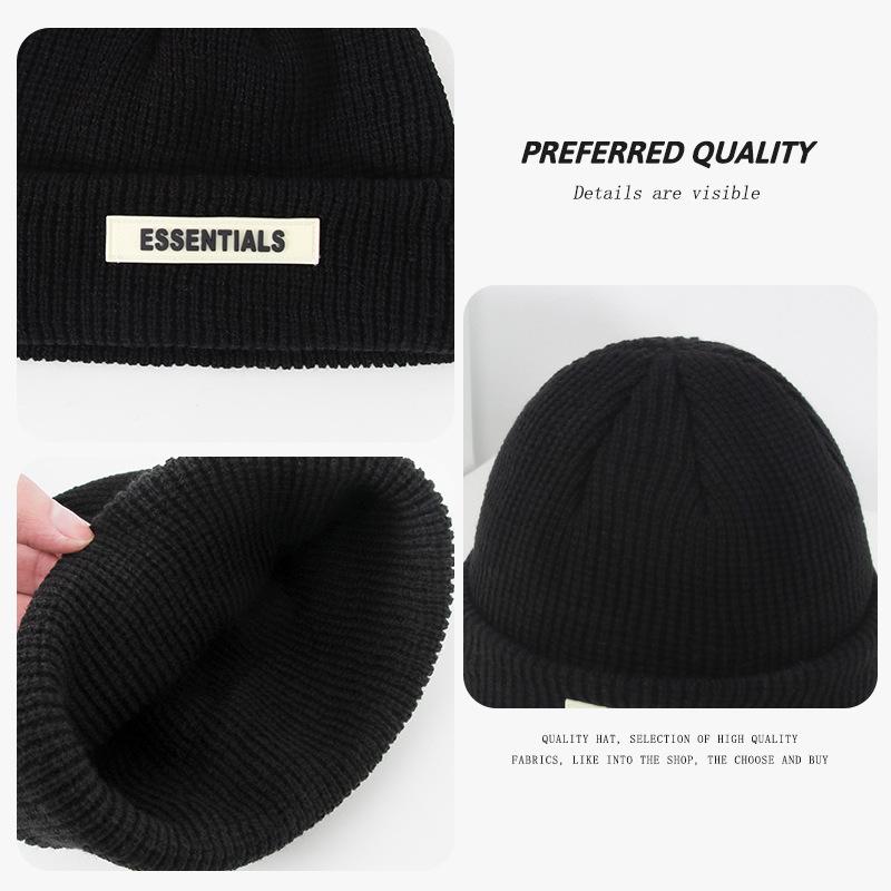 Celebrity-style Hat, Winter Men's Woolen Hat, Versatile Pullover Knitted Hat for Autumn and Winter, Warm Beanie for Women