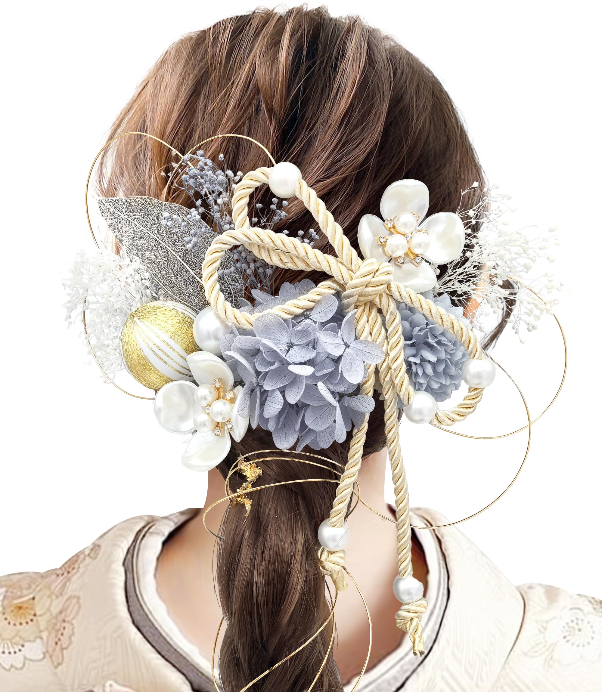 

Coming of Age Ceremony Hair Accessory Colors Dried Artificial Flower Hair Head Comes with Special A6006 [JZOON] [9 Available] Flowers, Gypsophila,