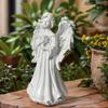 A Nordic-Style Pure White Guardian Angel Statue with a Bouquet Design, a Healing Ornament for Home Decoration, the First Choice for Gift-Giving and Cr