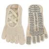1 Pair Tie Multi Band Pilates Socks, Yoga Five Finger Socks, Professional Women's Non Slip Yoga Socks