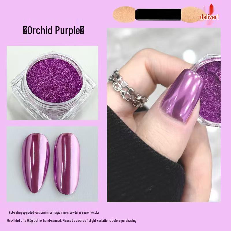 Metallic Fairy Magic Mirror Nail Art Powder - Gold & Silver Highlighter