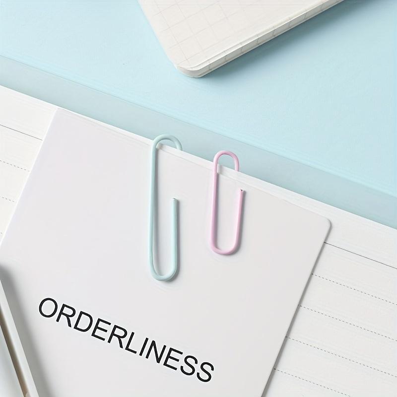 50pcs Paper Clip Metal Clips Memo Clip Bookmarks Stationery Office Accessories Card Decoration Document Data Storage Paper Clips