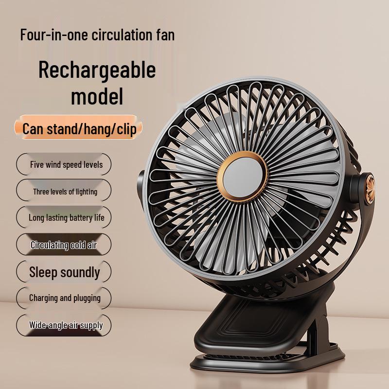 Ultra-Quiet USB Rechargeable Mini Bedside Fan with Long Battery Life