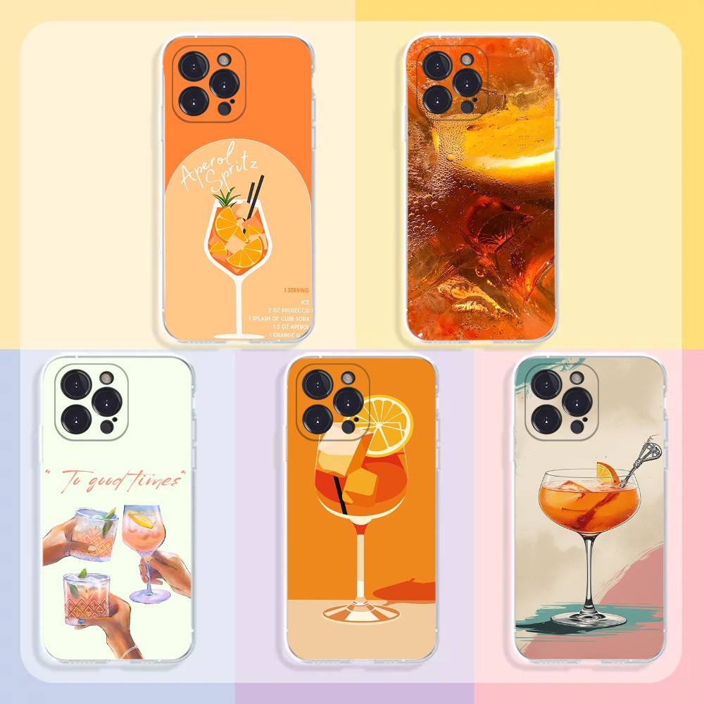 A-Aperol Funny Spritz Phone Cases For iPhone17,16,15,14,13,12,11,Pro,Max,Plus Luxury Camera Protection Plastic