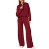 2-teiliges Damen-Outfit, Trainingsanzug, übergroßes, lockeres Sweatshirt und Hose mit weitem Bein, passendes Lounge-Set, Herbst-Trainingsanzüge