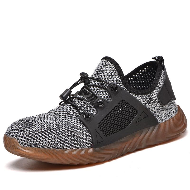 Men Work Sneakers Safety Shoes Construction Steel Toe Work Safety Boots Men Shoes Anti-puncture Work Summer Shoes Breathable