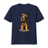 T-shirt con Stampa Welsh Terrier per Moda Casual vintage Lavato uomo abbigliamento designer Versatile Elasticizzato Morbido Unisex Traspirante