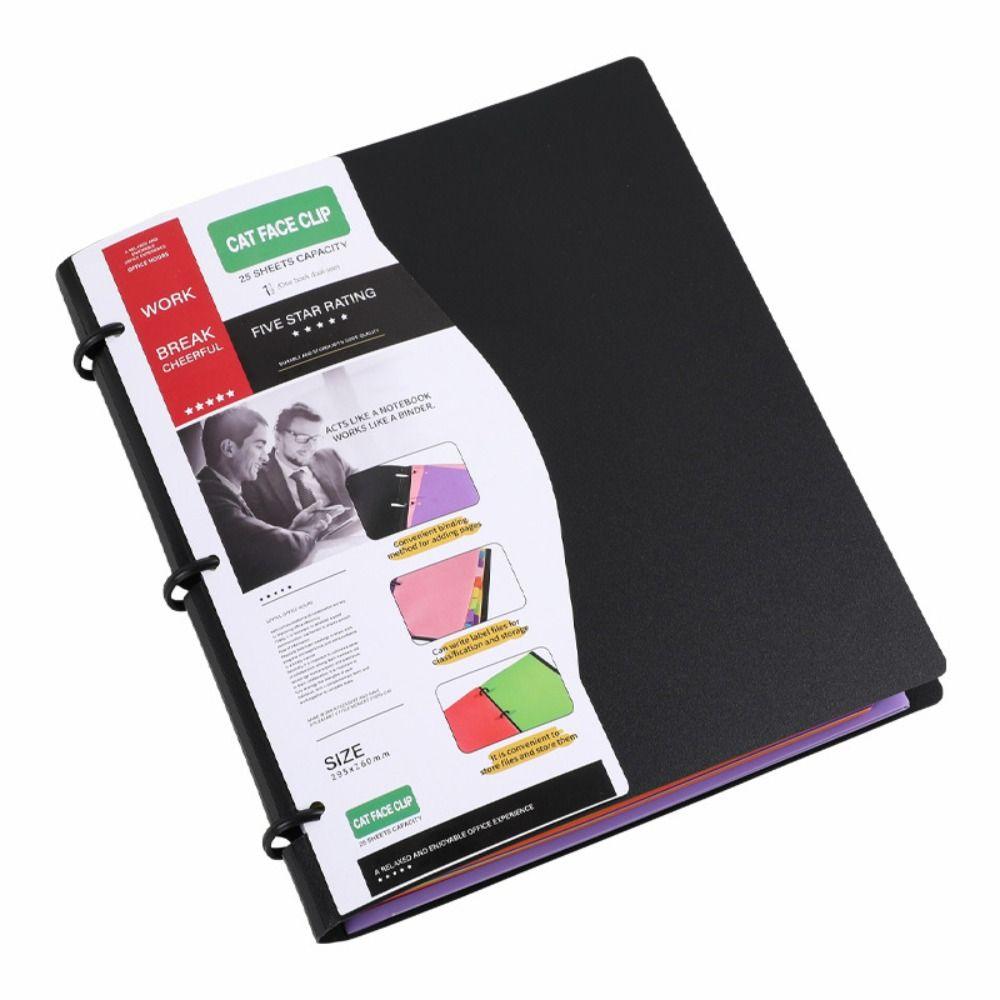 3 Ring Notebook Binder Thickened Loose Leaf Document Folder Office Stationery Supplies