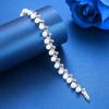 Modischer dreiteiliger Brautschmuck, elegantes Strass-Perlen-Ohrringe-Halsketten-Armband-Set 2