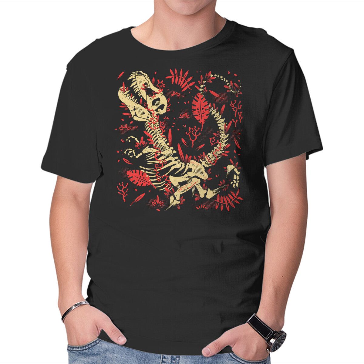Unisex Crew Neck T-Shirt Jurassic Rex Graphic Short Sleeve Casual Tee XXXXL