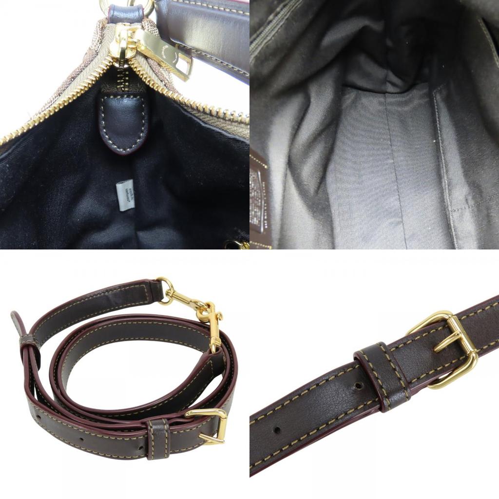 Used COACH Shoulder Bag Signature F58327 Canvas/leather Brown