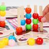 Baby Threading Bead Game Montessori Sensory Toys Emotion Matching Color Sorting Fine Motor Skills Early Educational Creative Toy