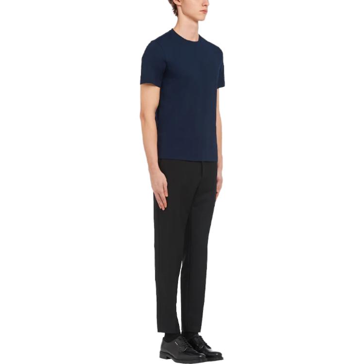 PRADA T Shirt Men's Marine Blue UJM564-710-F0124-S-092