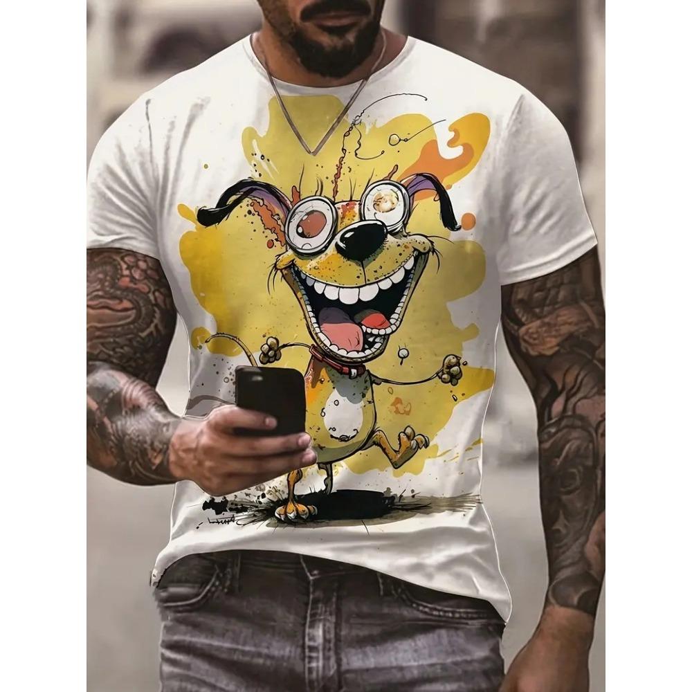 Funny T- Shirts Men 3D Animal Printed Top Summer Street Trend Hip Hop Design Short Sleeve