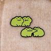 Playful Frogs Brooch Lapel Pin Charming Frogs Brooch Pin for Backpacks and Apparel Unique Gift for Friend and Family