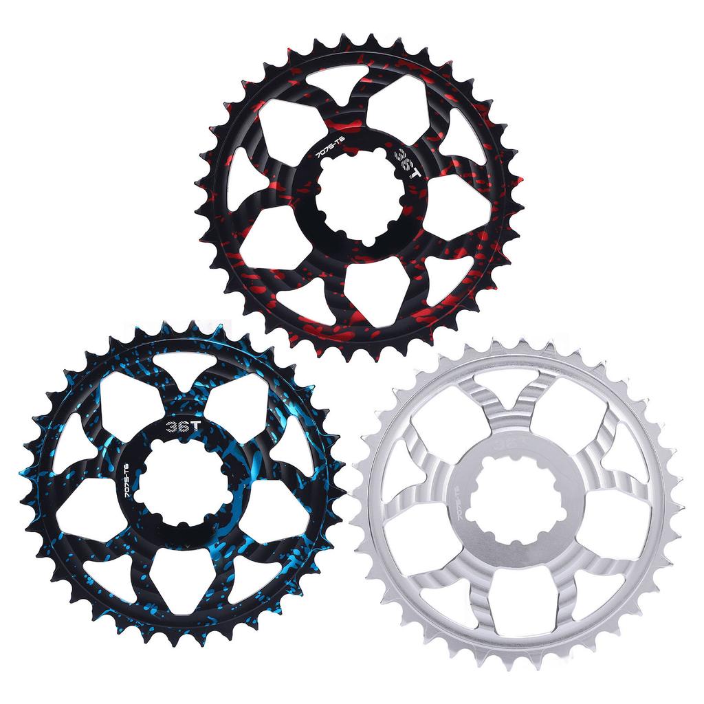 36T Bike Chainring 7075 Aluminum Alloy Lightweight Positive Negative Tooth Round Chainwheel for GXP