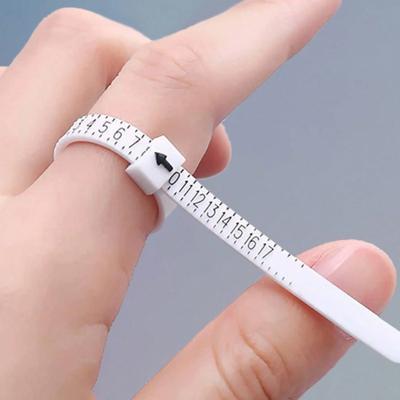 Finger Size Measurement Tape Portable Telescopic Rings Measure Ruler 1-17 US Ring Size Gauge Finger Circle Measuring Accessories