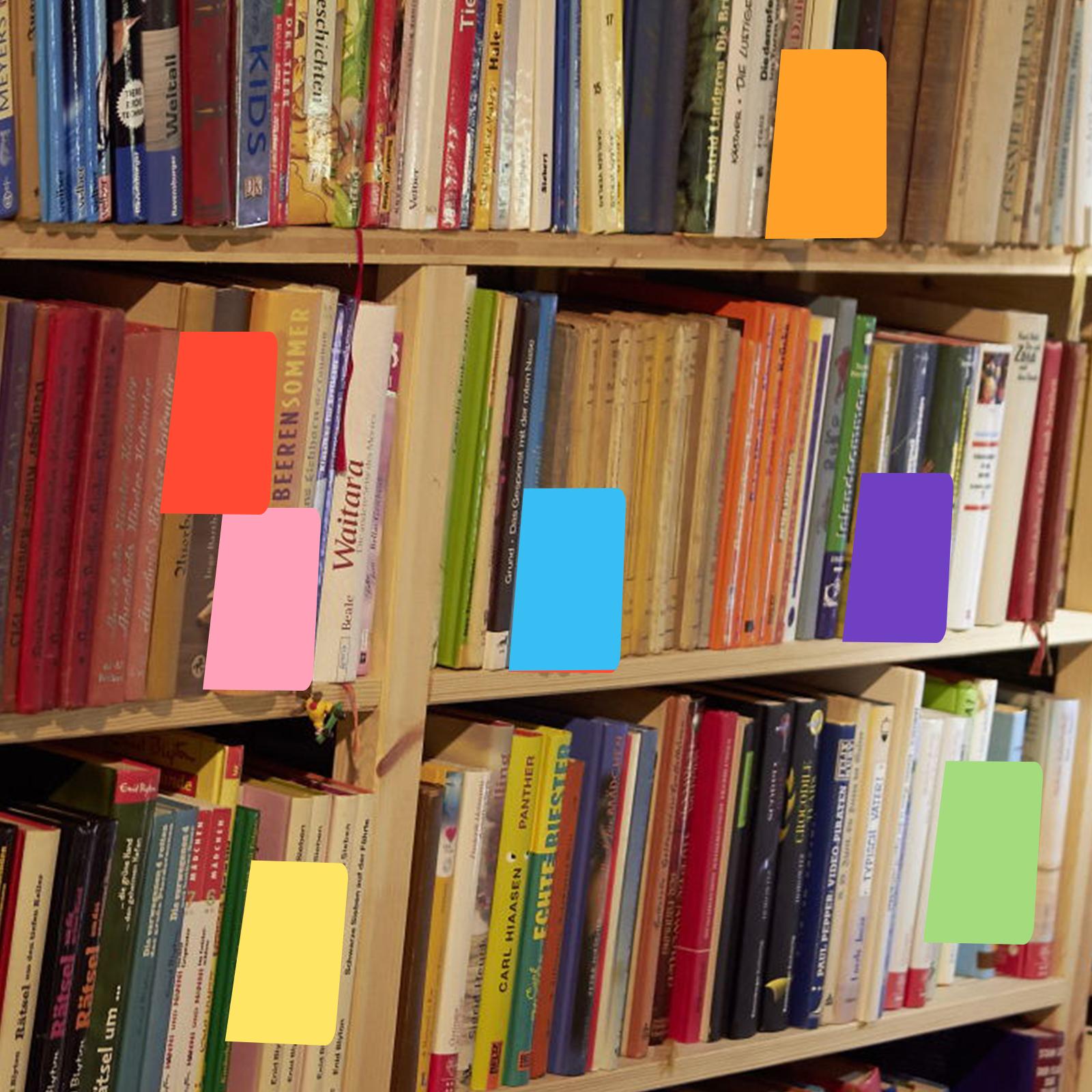 

22 шт. Разделители для библиотечных книг для полок с наклейками 6 X 12 Ассорти цветов 22 pcs