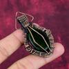 Green Fire Labradorite Gemstone Pendant Copper Wire Wrapped Handmade Jewelry