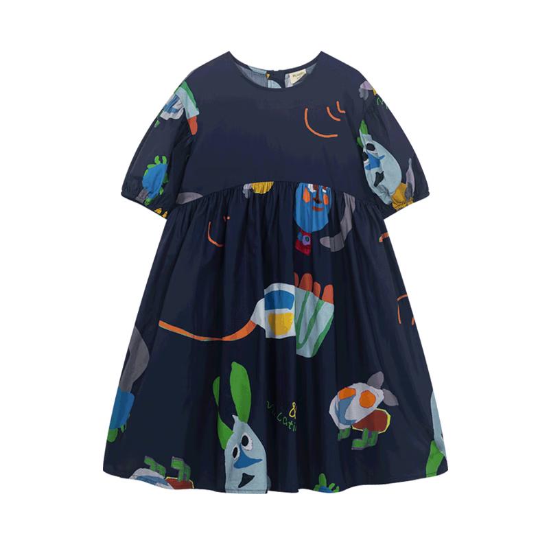 M.Latin Kids  Summer Short-Sleeve A-Line Dress 110cm