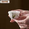 2pc/lot Hand-painted Flowers And Bamboo Teacup Japanese Tea Bowl Jug Tea-tasting Smelling Cup Jianzhan Master Cups Supplies 60ml