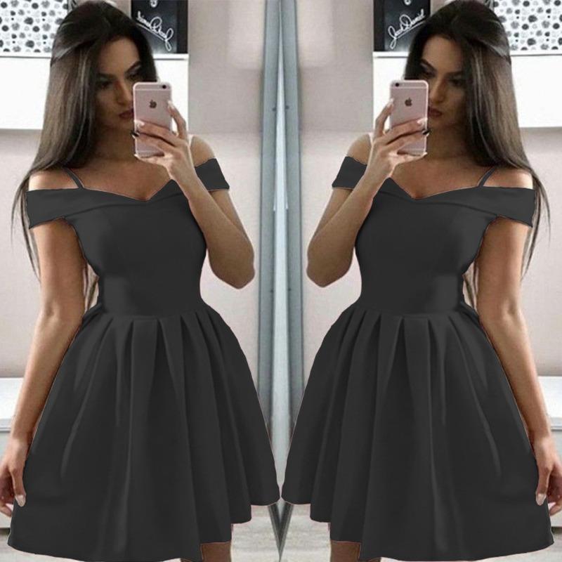 New Women's Clothing Suspender Waist Pleated Dress Midskirt Hot Sexy Dress