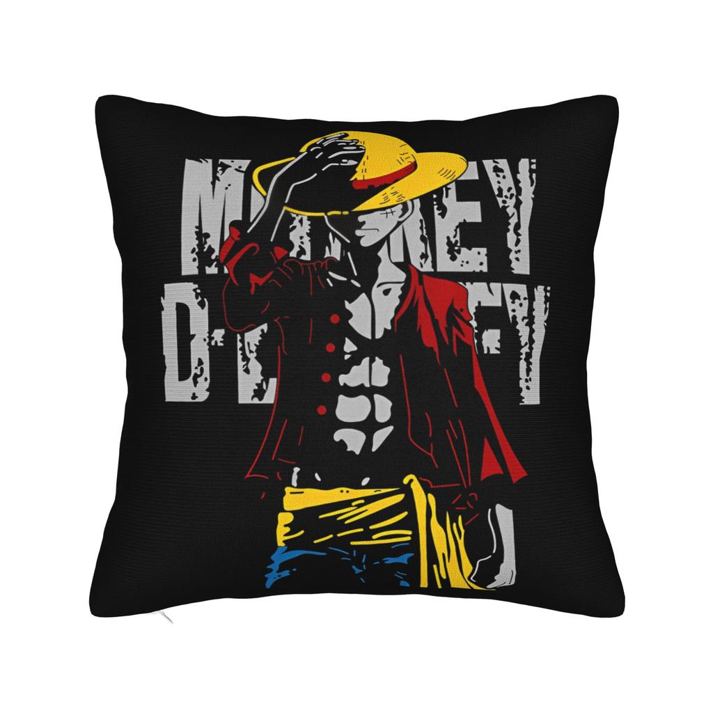 Luffy Anime Zoro Square Pillow Case Anime Cushion Covers Funny Polyester Decorative Throw Pillow Case Cover for Living Room