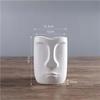 Nordic Minimalist Ceramic Abstract Vase Black and White Human Face Creative Display Room Decorative Figue Head Shape Vase