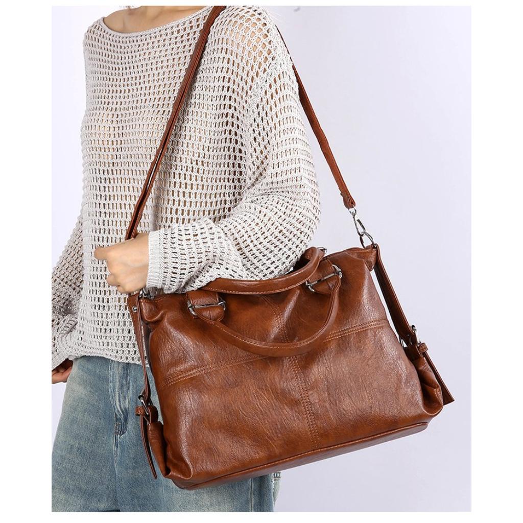 Handbag Women PU Large Capacity Adjustable Strap Office Daily