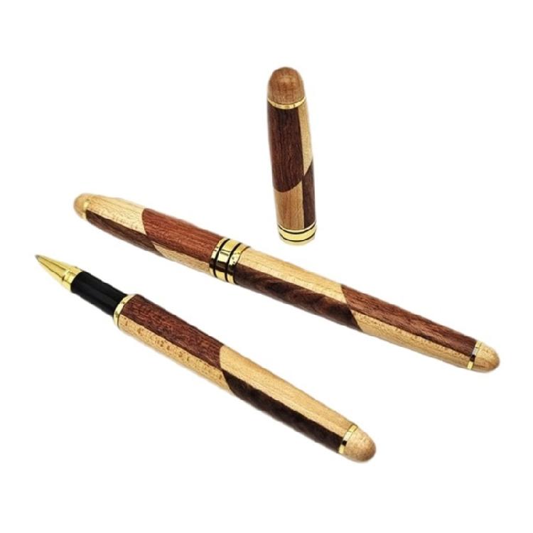 Black Ink Pen Aesthetic Gel Pen 0.5mm Neutral Pen Wood Gel Ink Pen Stationery Pen for Writing