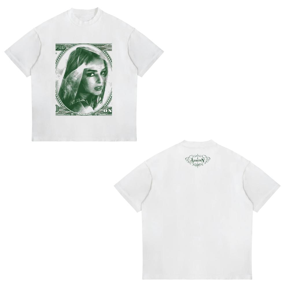 Addison Rae 20252026 Tour Vintage Graphic T Shirt Unisex Women Fashion Aesthetics Tshirt Shortsleeved Cotton Harajuku Tshirts