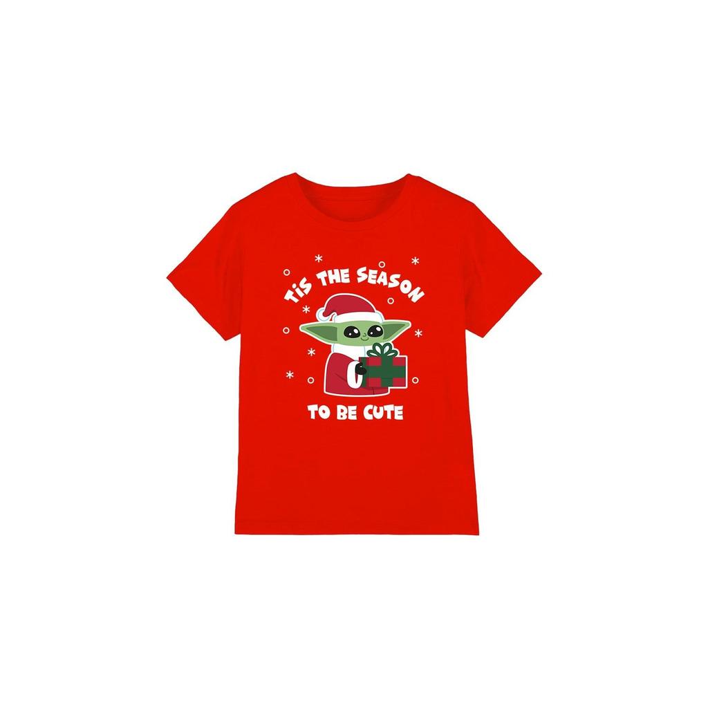 Star Wars: The Mandalorian Childrens/Kids Tis The Christmas Season Grogu T-Shirt