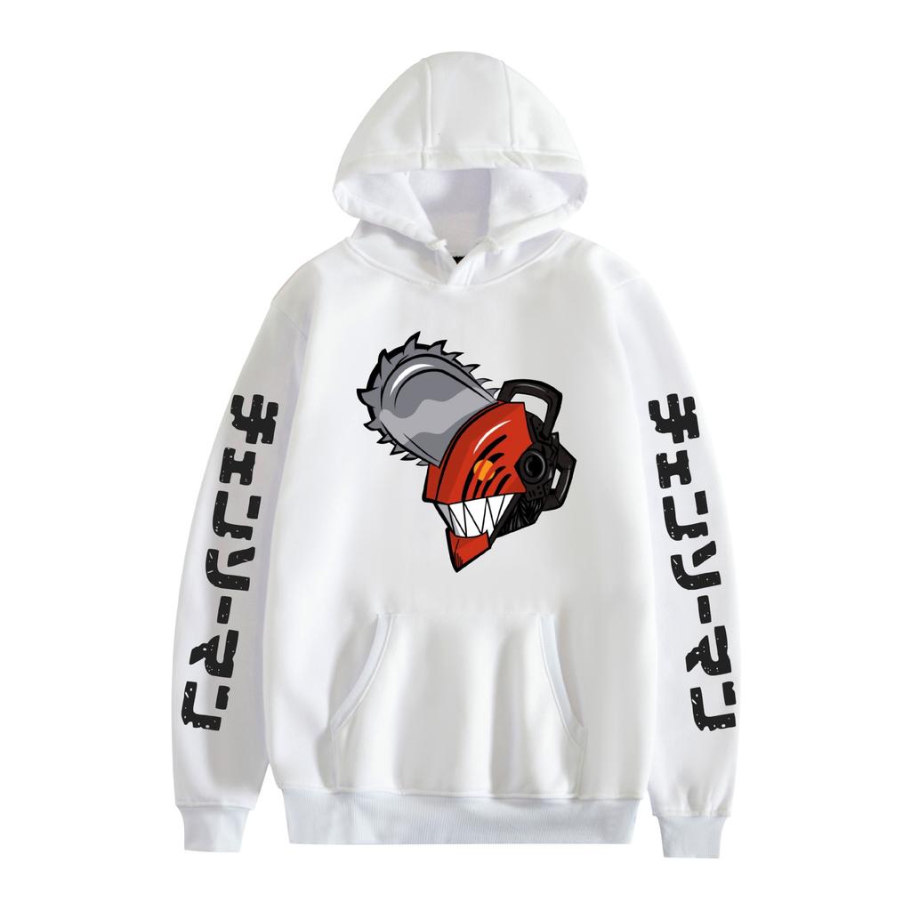 Chainsaw Man Hoodie Sweatshirt Cartoon Printed Cool Pullover Hooded Halloween Chainsaw Man Anime Unisex