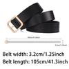 Women's Belt Soft PU Leather Belt Square Buckle Pin Buckle Jeans Black Belt Chic Luxury Brand Ladies Vintage Female Waistband
