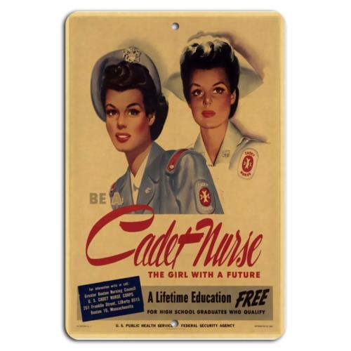 

Join the Cadet Nurse Corps Your Bright Future AwaitsAluminumtin sign 20x30cm（7.8x11.8inch）