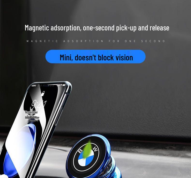 360° Rotating Magnetic Car Phone Holder for Air Vent & Dashboard