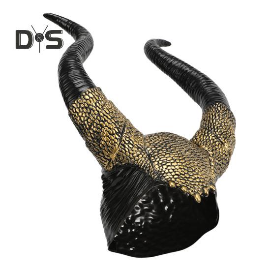 Halloweenský kostým ďábelské rohy Černý latex s dlouhými rohy Ženy Dospělí Horn čelenka pro cosplay Halloweenský kostým