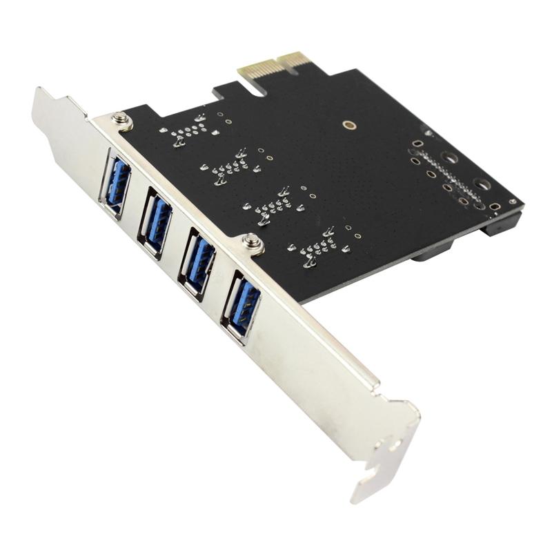 PCI-E To USB 3.0 Adapter 4-Ports 5Gbps Self-Powered USB 3.0 PCI  Pansion Card with 15 Pin Connector for