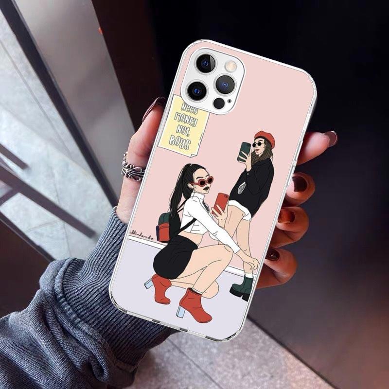 Girls Best Friends Forever BFF Phone Case For iPhone 17 Air 16 15 Pro Max 14 Plus 13 Mini 12 11 Cover 7 8 SE Silicone Shell Prin