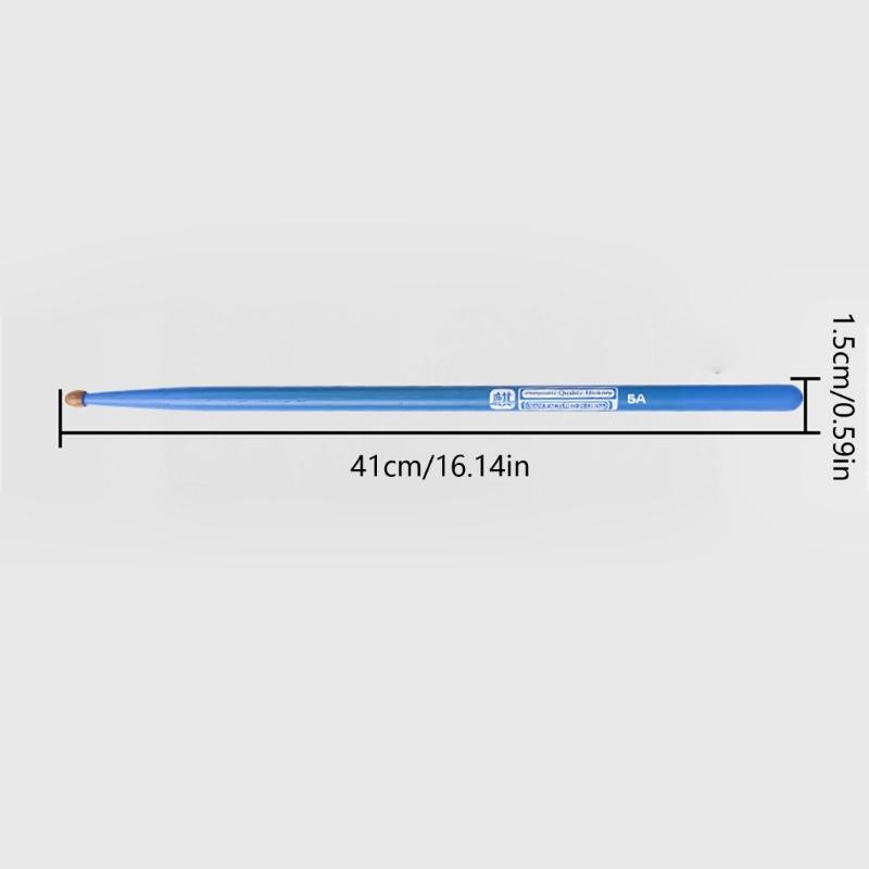 1Pair Walnut Wood Drum Stick Nonslip Grip Practical Drumstick Nonslip Light weight Drumsticks for Comfortable Playing
