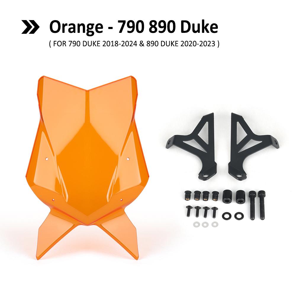 Motorcycle Windscreen Windshield Wind Screen Shield Protector Deflector Guard For 790duke 790 Duk 18-24 890duke 890 Duk 20-23