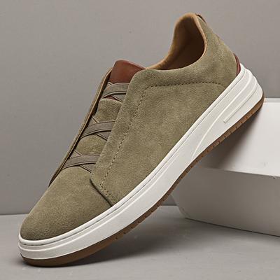 Anti-Wildleder Freizeitschuhe Außenhandel neue Leder Dexun Board Schuhe Herren Retro weiche Sohle Ein-Pedal Slipper
