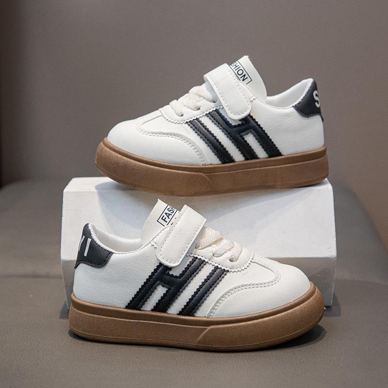 

Весна 2025 Новая детская обувь Корейская версия Обувь для мальчиков и девочек Обувь на мягкой подошве Повседневная обувь Студенческая обувь Кроссовки Маленькие белые туфли 30 чёрный