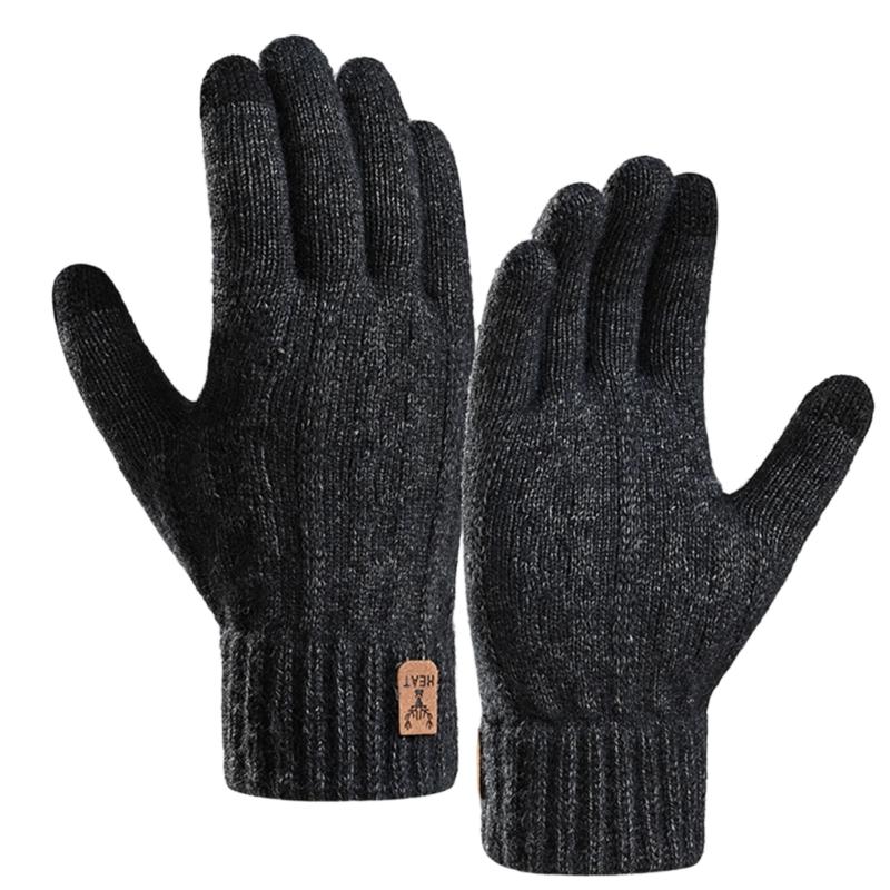 2pcs Adult Skiing Gloves Insulated Snow Mittens Breathable Winter Gloves for Outdoor Activity and Daily Use темно серый