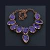 Amethyst Necklace, Copper Electroformed Necklace Handmade Gemstone Jewelry, Gifts For Wife Brand New Necklace